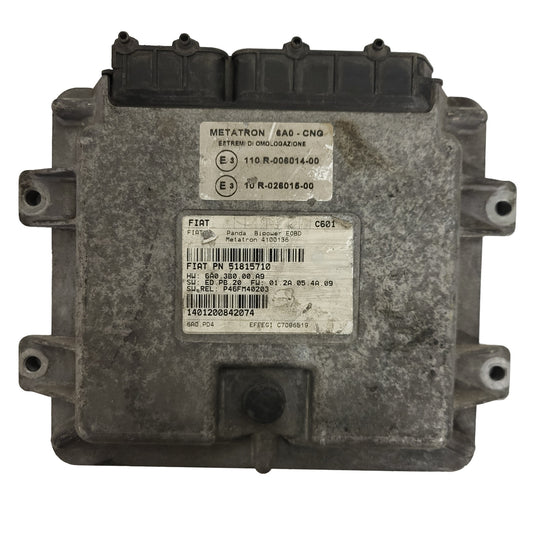 FIAT PANDA BIPOWER ECU / 51815710 / 1401200842074 / 4100136 / 6A03B000A9 / METATRON