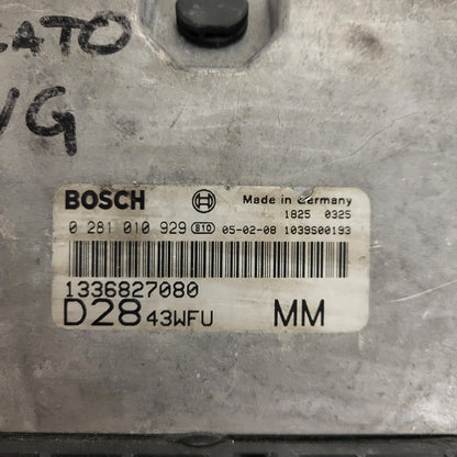 FIAT DUCATO JUMPER BOXER ECU / 0281010929 / 1336827080 / BOSCH