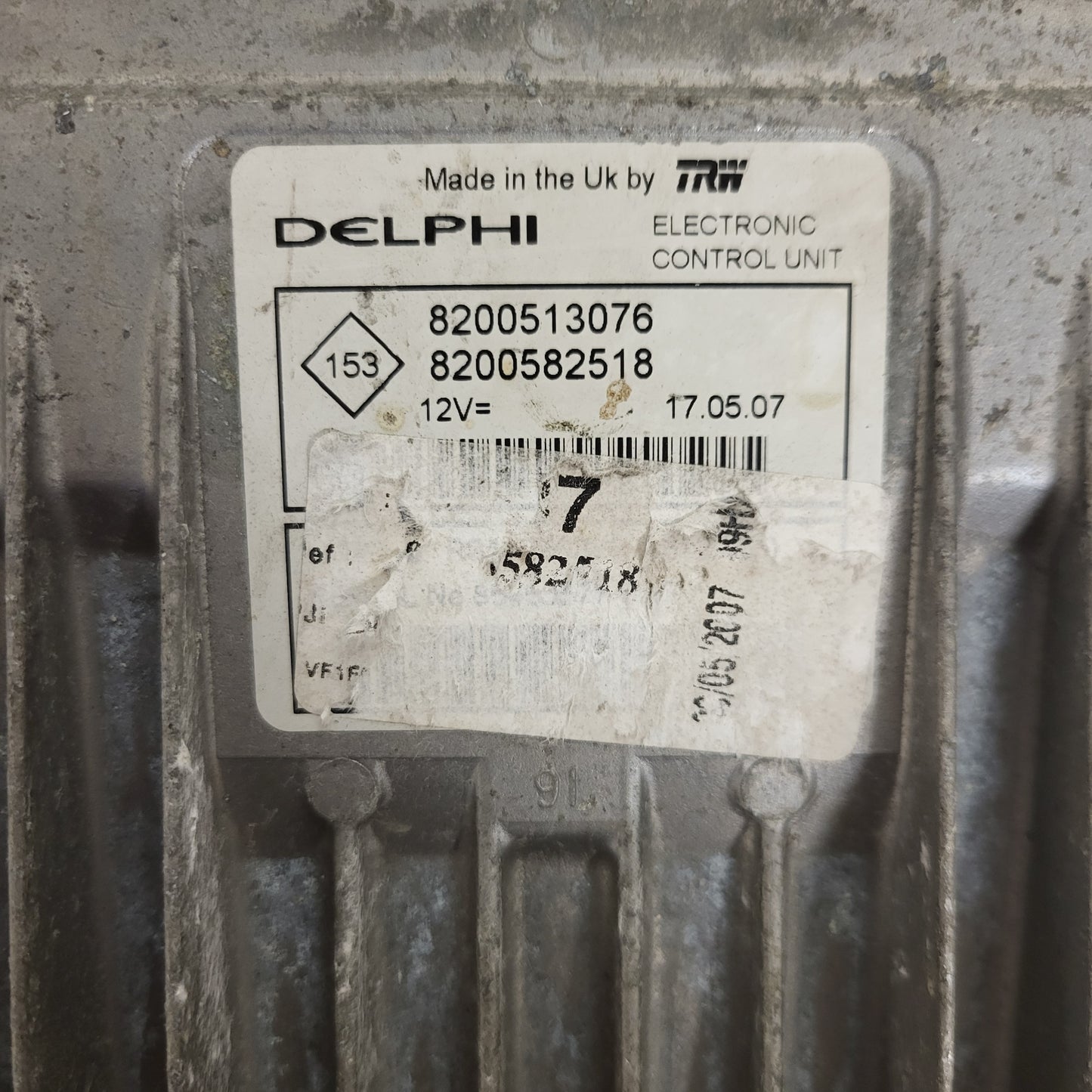 RENAULT KANGOO ECU / 8200513076 / 8200582518 / DCM1.2 / R0410B037C / DELPHI