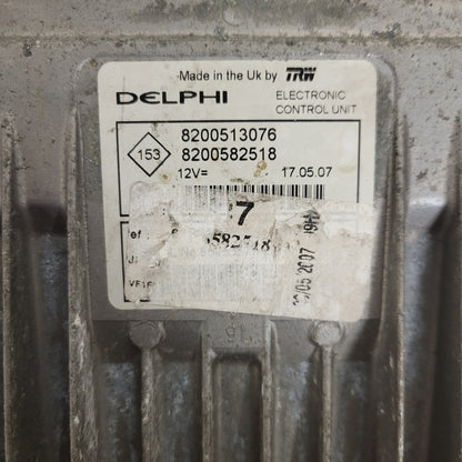 RENAULT KANGOO ECU / 8200513076 / 8200582518 / DCM1.2 / R0410B037C / DELPHI