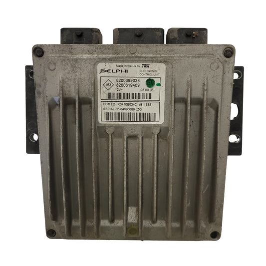Renault ECU / 8200399038 / 8200619409 / R0410B034C / DCM1.2 / DELPHI