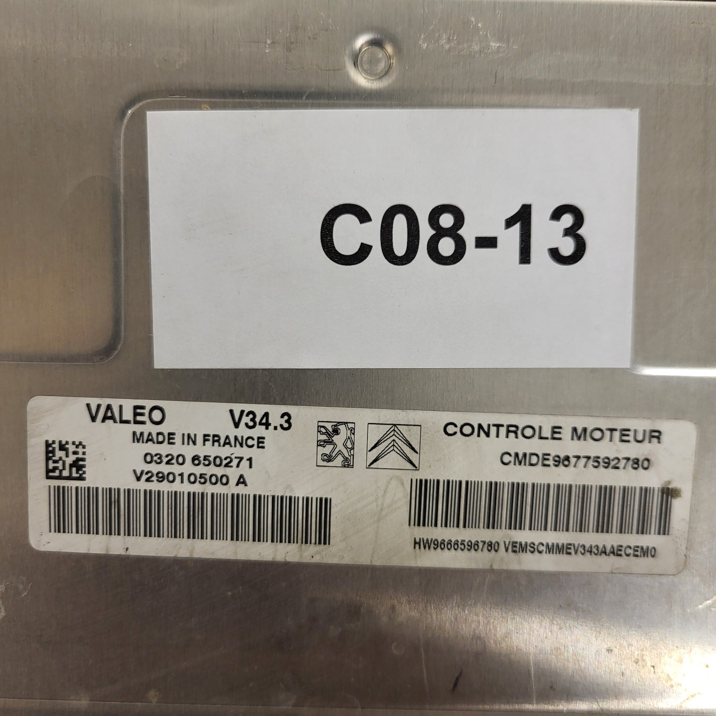 PEUGEOT CITROEN ECU / C34.3 / V29010500 / V29010500A / CMDE9677592780 / HW9666596780