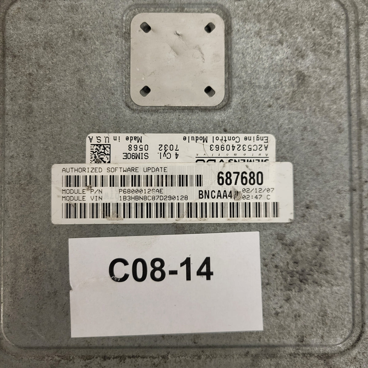 JEEP DODGE CHRYSLER ECU / A2C53240963 / SIM90E / SIEMENS - C08-14 - 2