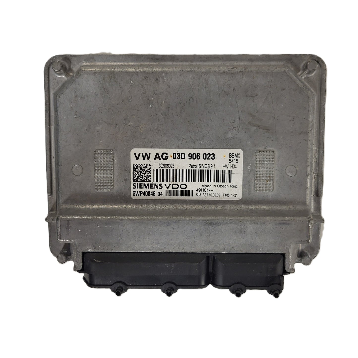 VW POLO ECU / 03D906023 / 5WP40846 04 / SIMOS 9.1 / 3D906023 / SIEMENS