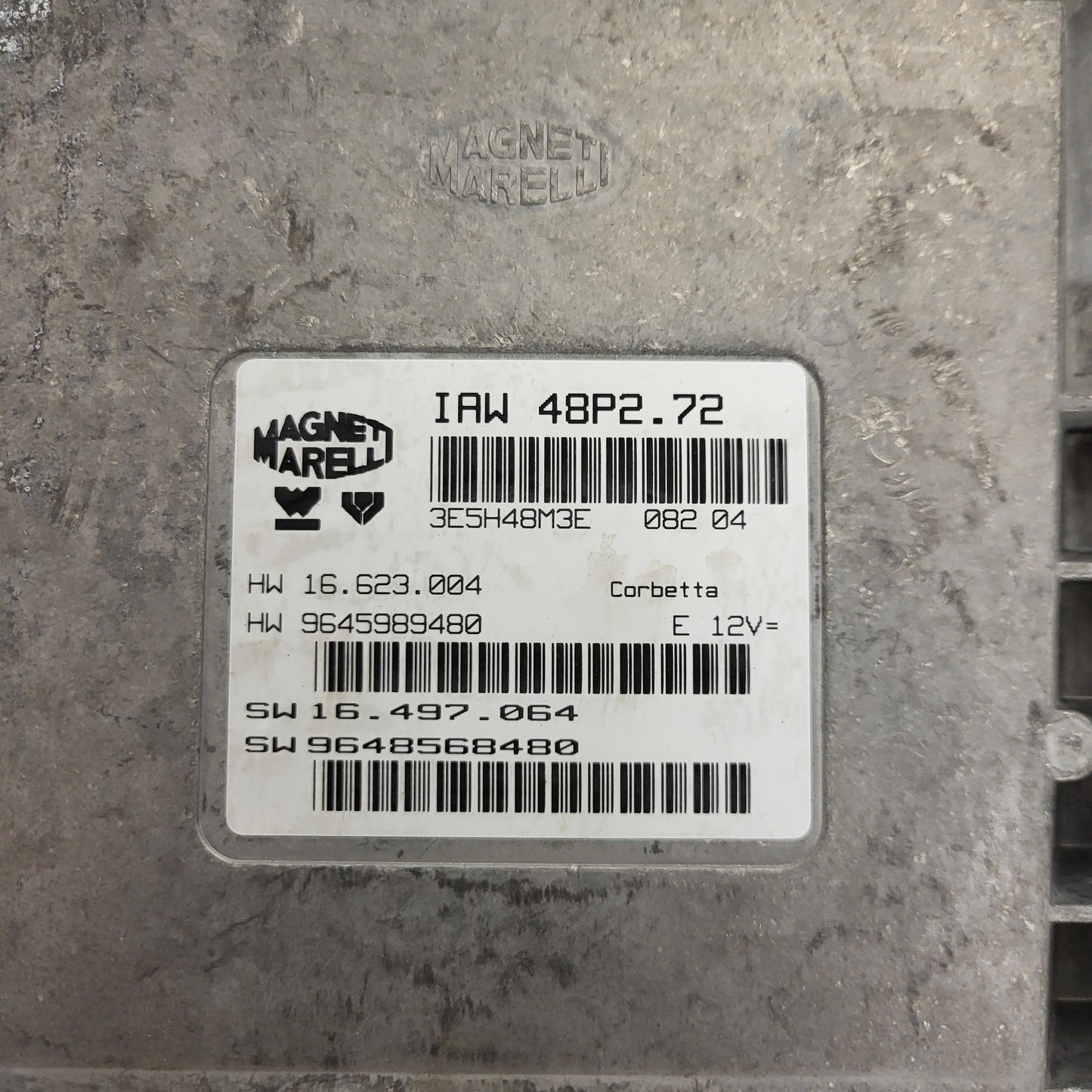 PEUGEOT CITROEN ECU / IAW 48P2.72 / SW 9648568480 / HW 9645989480