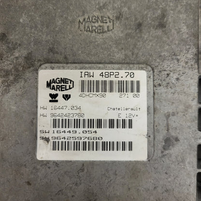PEUGEOT 206 ECU / IAW 48P2.70 / 9642597680 / 9642423780 / MAGNETI MARELLI