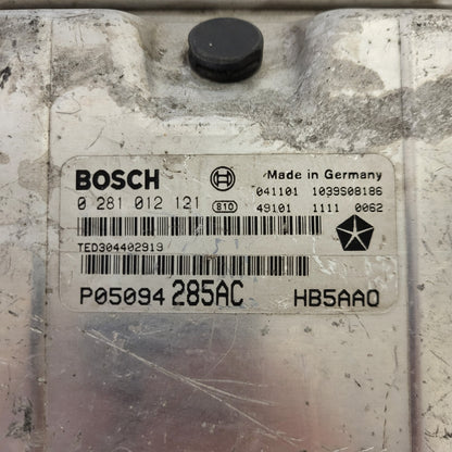 3x CHRYSLER VOYAGER ECU / 0281012121 / P05094285AC / BOSCH BULK STOCK