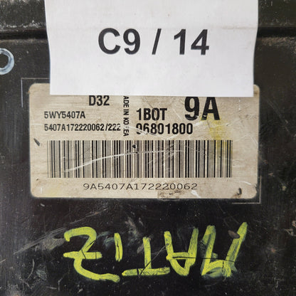 CHEVROLET MATIZ ECU / 96801800 / 5WY5407A / 1BOT / 9A / D32