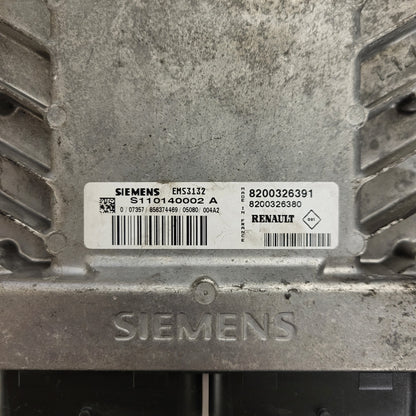 RENAULT ECU / S110140002 / S110140002A / EMS3132 / 8200326391 / 8200326380