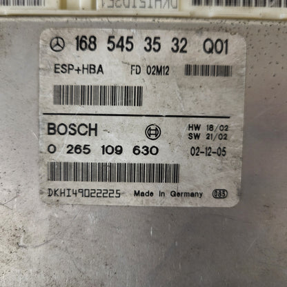 MERCEDES-BENZ A CLASS W168 ESP ECU / 1685453532 / 0265109630 / BOSCH ESP+HBA