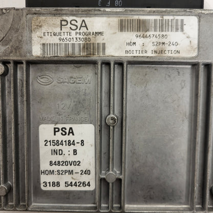 CITROEN ECU / 21584184-8 / 9650133080 / 9644674580 / S2PM-240 / SAGEM