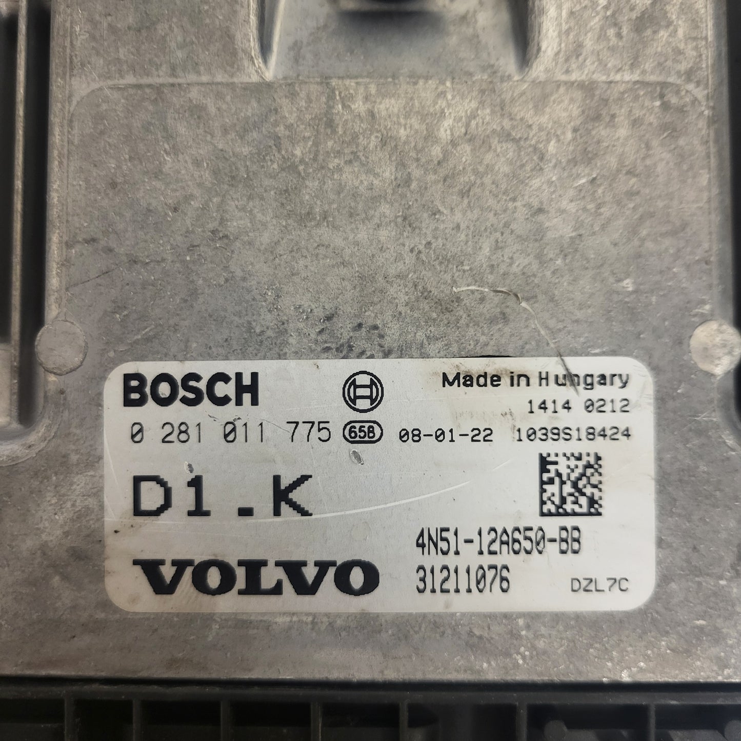 VOLVO V50 ECU / 0281011775 / 4N51-12A650-BB / D1-K / 31211076 / BOSCH