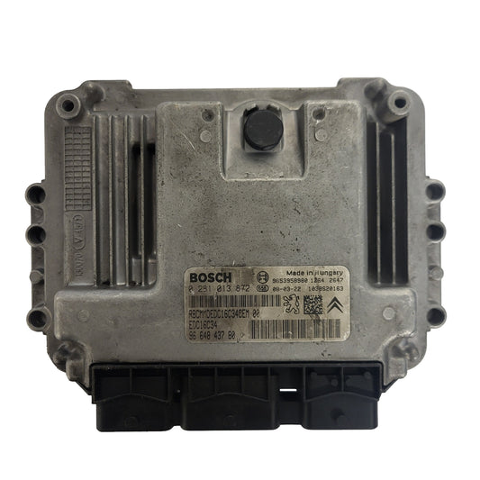 Peugeot Citroen ECU / 0281013872 / 9664843780 / EDC16C34 / BOSCH