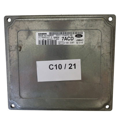 FORD KA ECU / 5S51-12A650-BD / S118685021 / S118685021E / 7ACD / SIM24 / SIEMENS