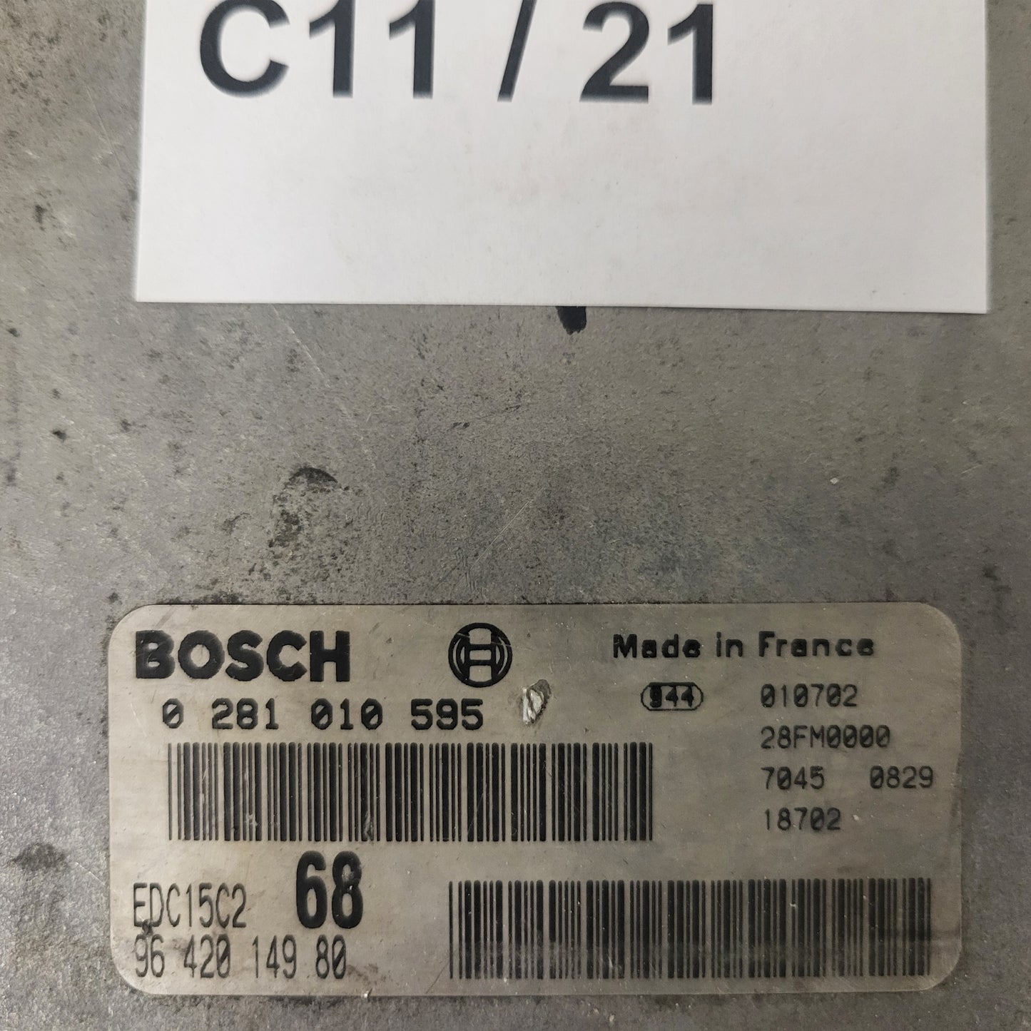 Citroen Xsara Picasso ECU / 0281010595 / 9642014980 / EDC15C2 / BOSCH