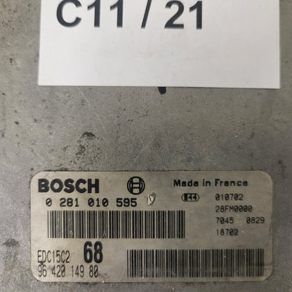 Citroen Xsara Picasso ECU / 0281010595 / 9642014980 / EDC15C2 / BOSCH