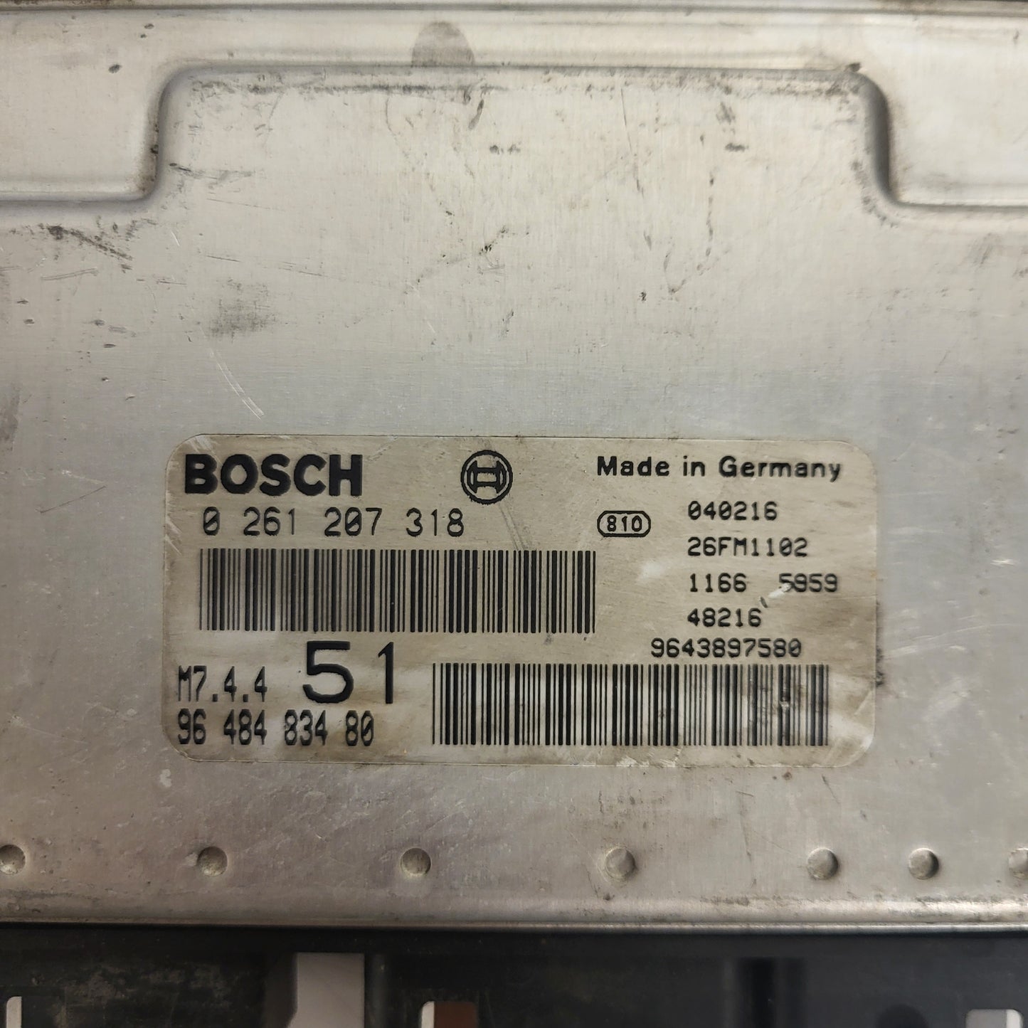 Citroen Xsara ECU / 0261207318 / 9648483480 / 9643897580 / BOSCH