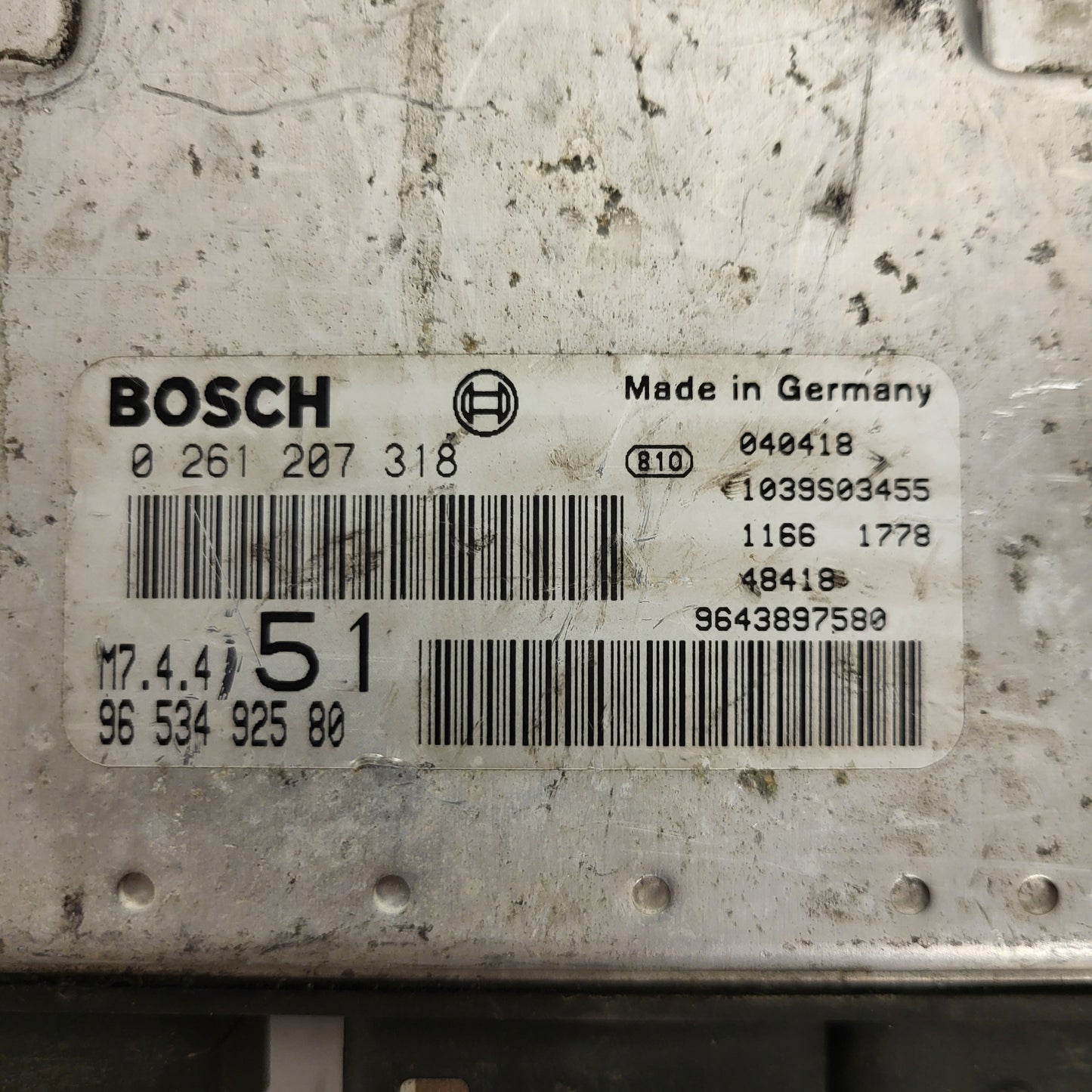Citroen Xsara ECU / 0261207318 / 9648483480 / 9643897580 / BOSCH