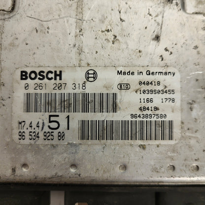 Citroen Xsara ECU / 0261207318 / 9648483480 / 9643897580 / BOSCH