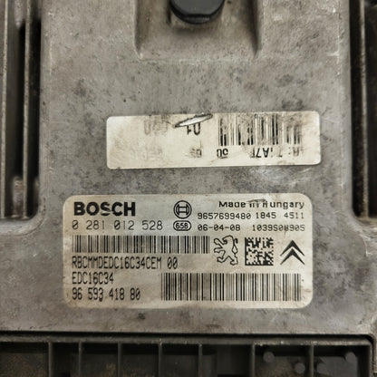 PEUGEOT CITROEN ECU / 0281012528 / 9659341880 / EDC16C34 / 9657699480 / BOSCH
