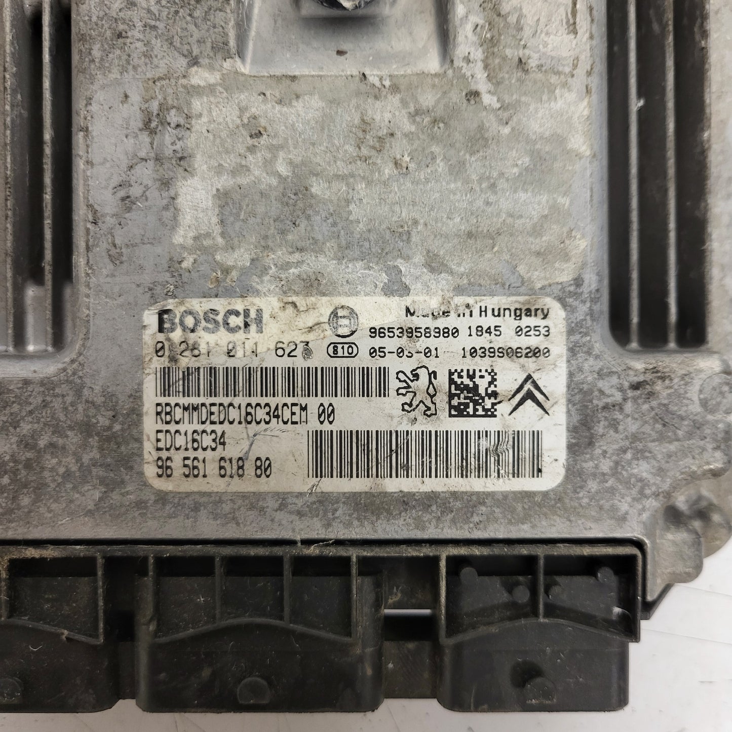 PEUGEOT CITROEN ECU / 0281011627 / EDC16C34 / 9656161880 / 9653958980 / BOSCH