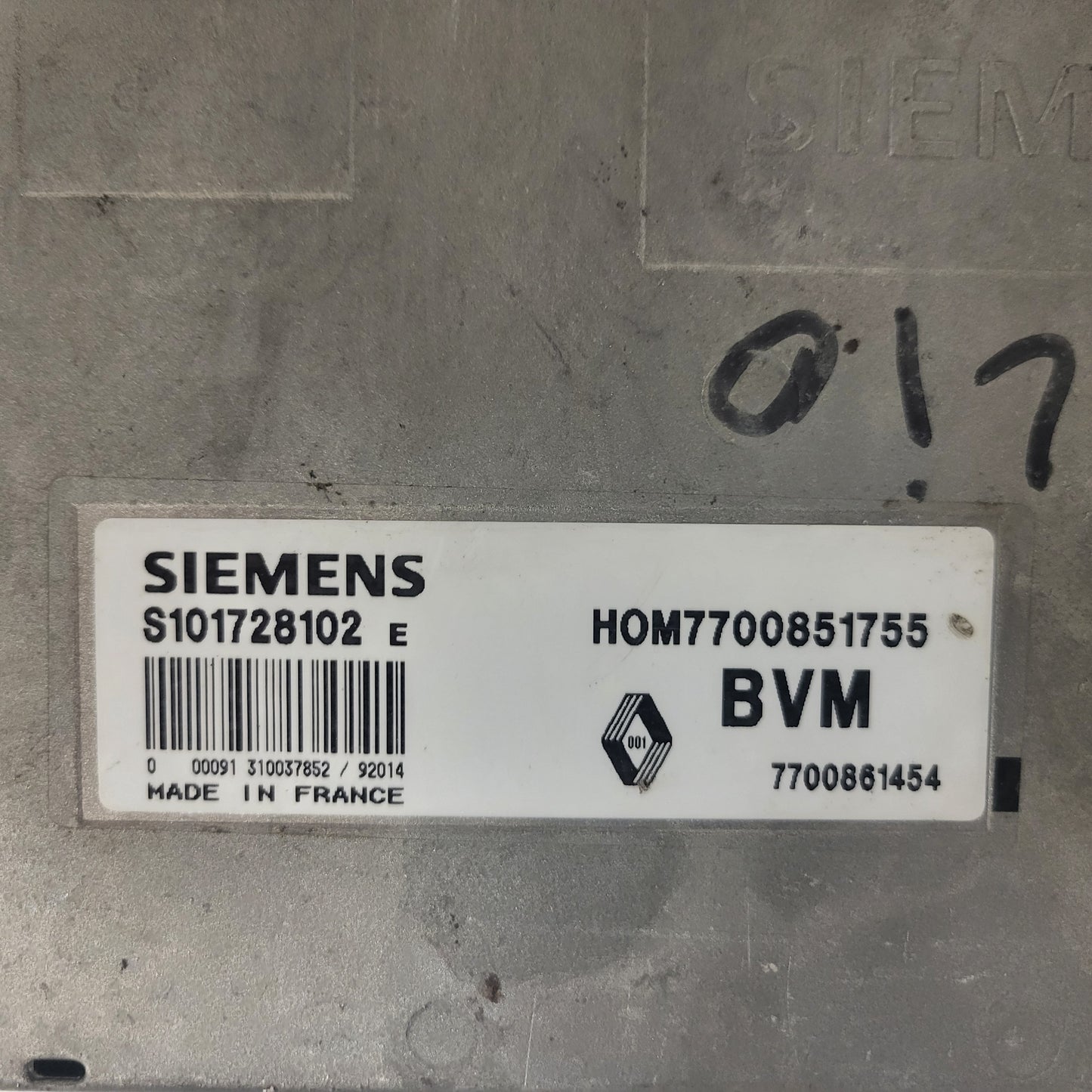 Renault Clio ECU / S101728102E / 7700851755 / 7700861454 / S101728102