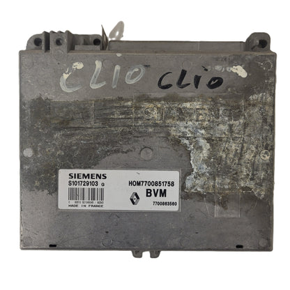 RENAULT ECU / S101729103G / 7700851758 / 7700863560 / S101729103