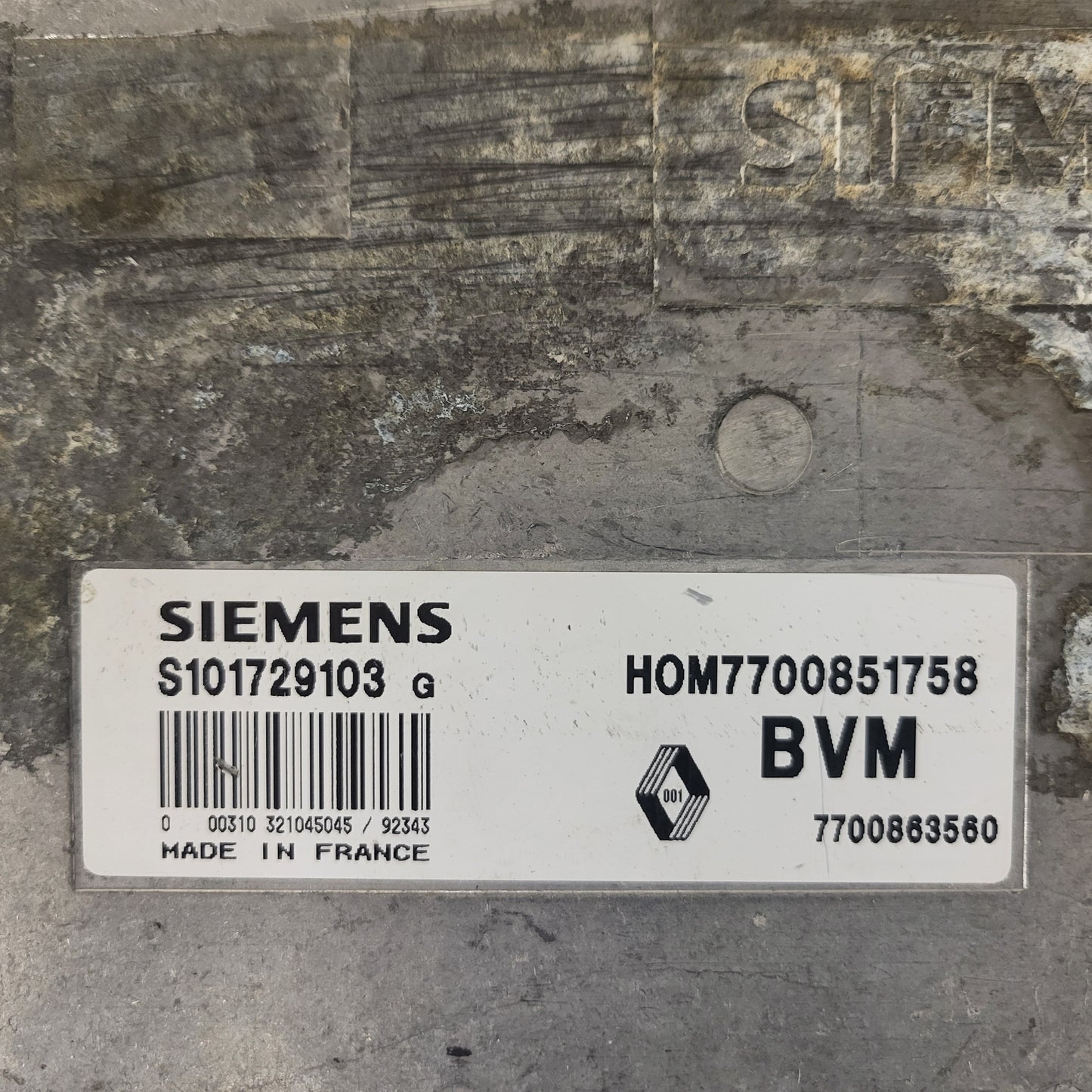 RENAULT ECU / S101729103G / 7700851758 / 7700863560 / S101729103