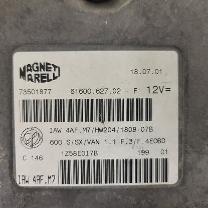 Fiat 600 ECU / IAW4AF.M7 / 73501877 / HW204 / MAGNETI MARELLI