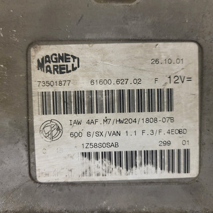 Fiat 600 ECU / IAW4AF.M7 / 73501877 / HW204 / MAGNETI MARELLI