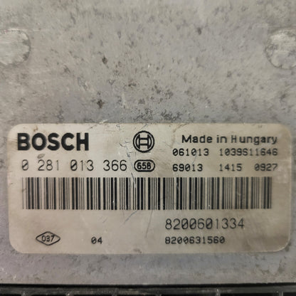 RENAULT SCENIC 1.9 DCI ECU / 0281013366 / 8200601334 / 8200631560 / BOSCH