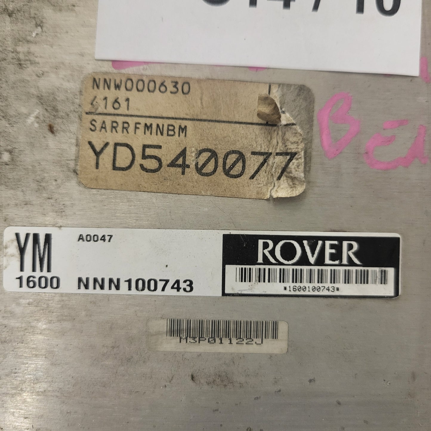 ROVER MG ZR 25 45 200 ECU / NNN100743 / YM