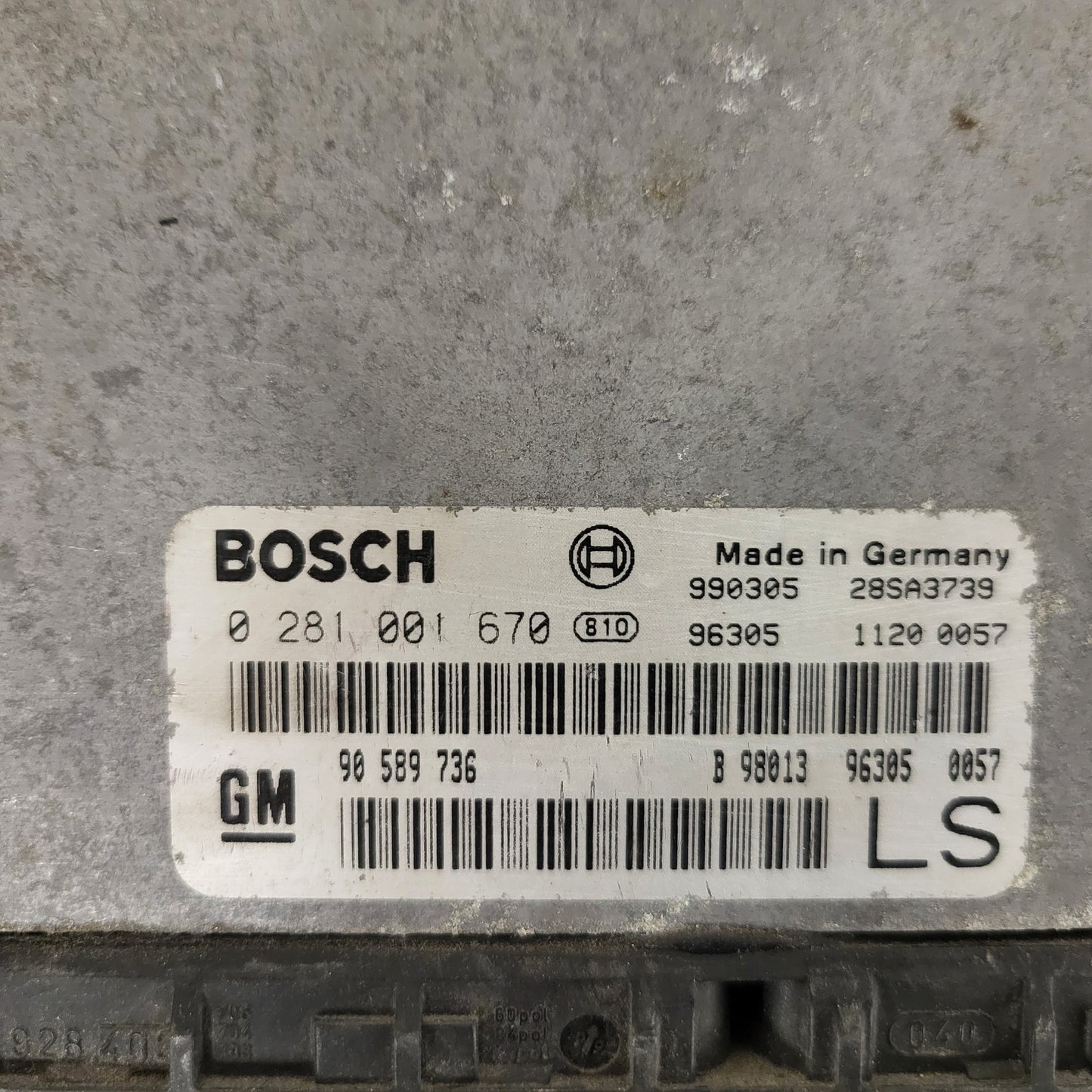 Opel Astra G ECU / 0281001670 / 90589736 / LS / BOSCH