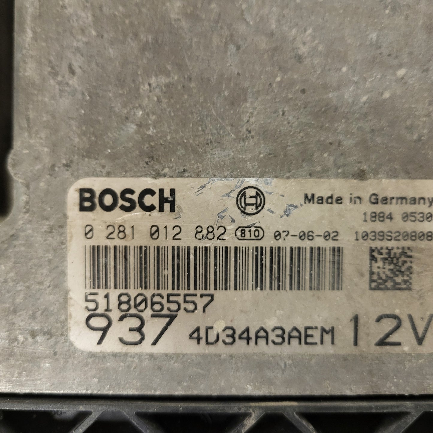 ALFA ROMEO GT  ECU / 0281012882 / 51806557 / BOSCH
