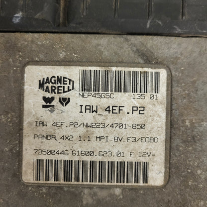 FIAT PANDA 1.1 ECU / 73500446 / IAW 4EF.P2 / 61600.623.01 / HW223 / MAGNETI MARELLI