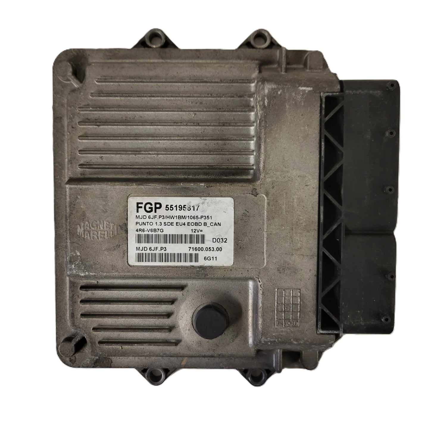 FIAT PUNTO ECU / MJD 6JF.P3 / 55195817 / HW1BM / 71600.053.00 / MAGNETI MARELLI