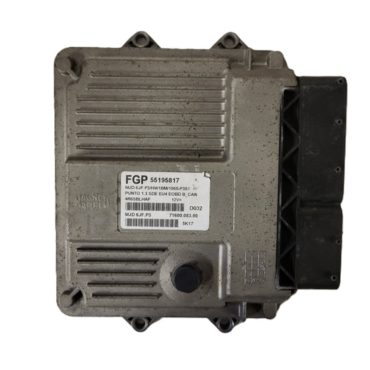 FIAT PUNTO ECU / MJD 6JF.P3 / 55195817 / HW1BM / 71600.053.00 / MAGNETI MARELLI