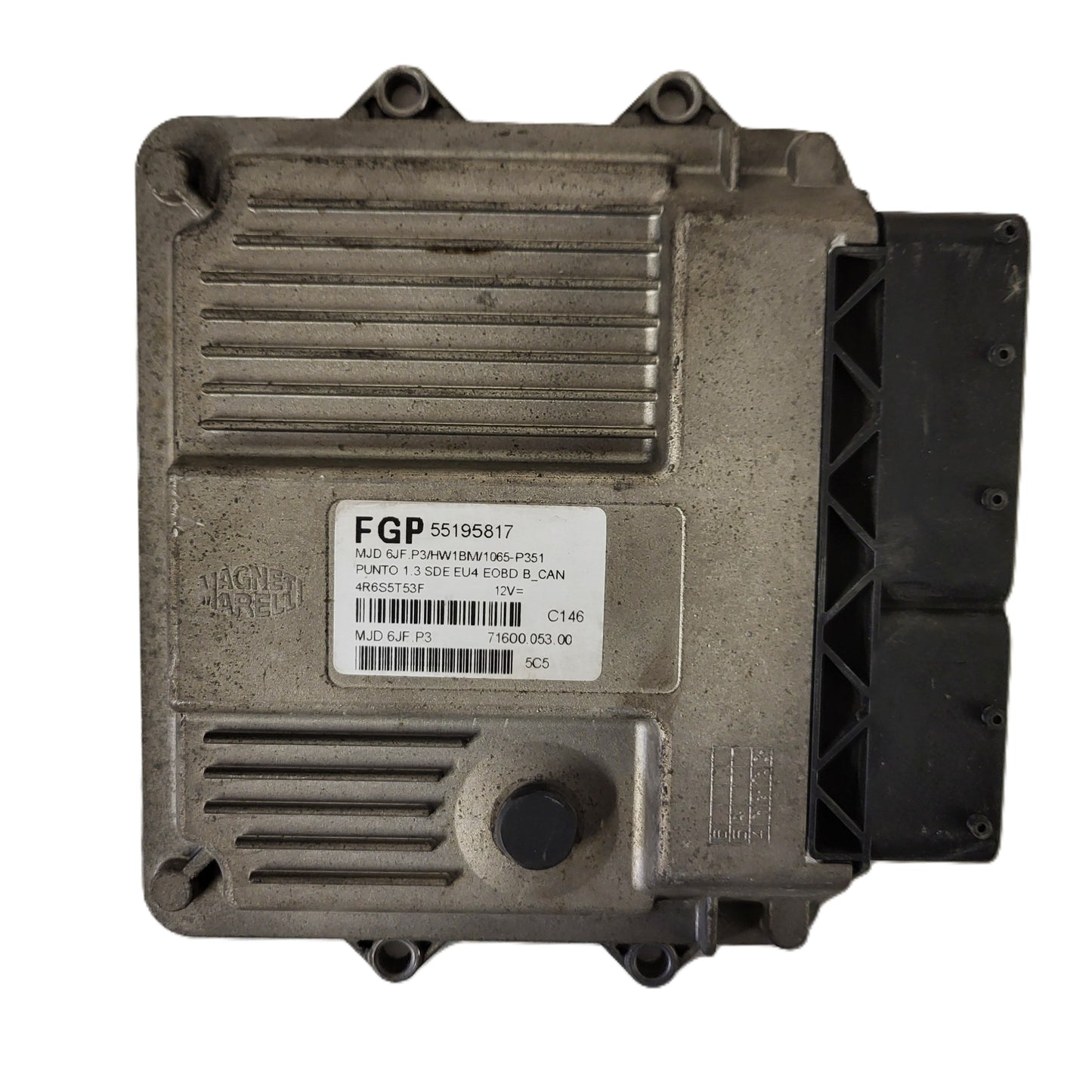 FIAT PUNTO ECU / MJD 6JF.P3 / 55195817 / HW1BM / 71600.053.00 / MAGNETI MARELLI