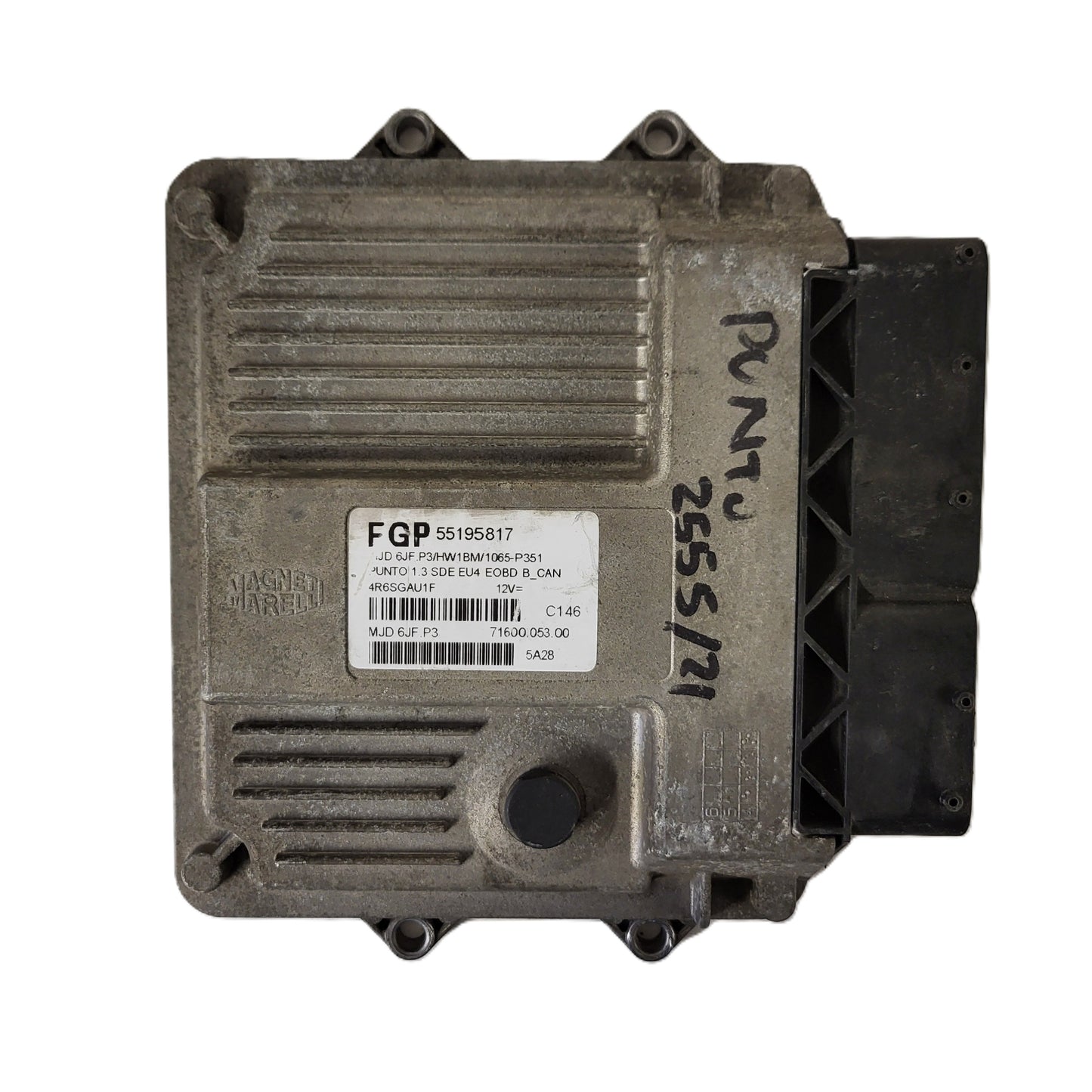 FIAT PUNTO ECU / MJD 6JF.P3 / 55195817 / HW1BM / 71600.053.00 / MAGNETI MARELLI