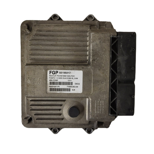 FIAT PUNTO ECU / MJD 6JF.P3 / 55195817 / HW1BM / 71600.053.00 / MAGNETI MARELLI