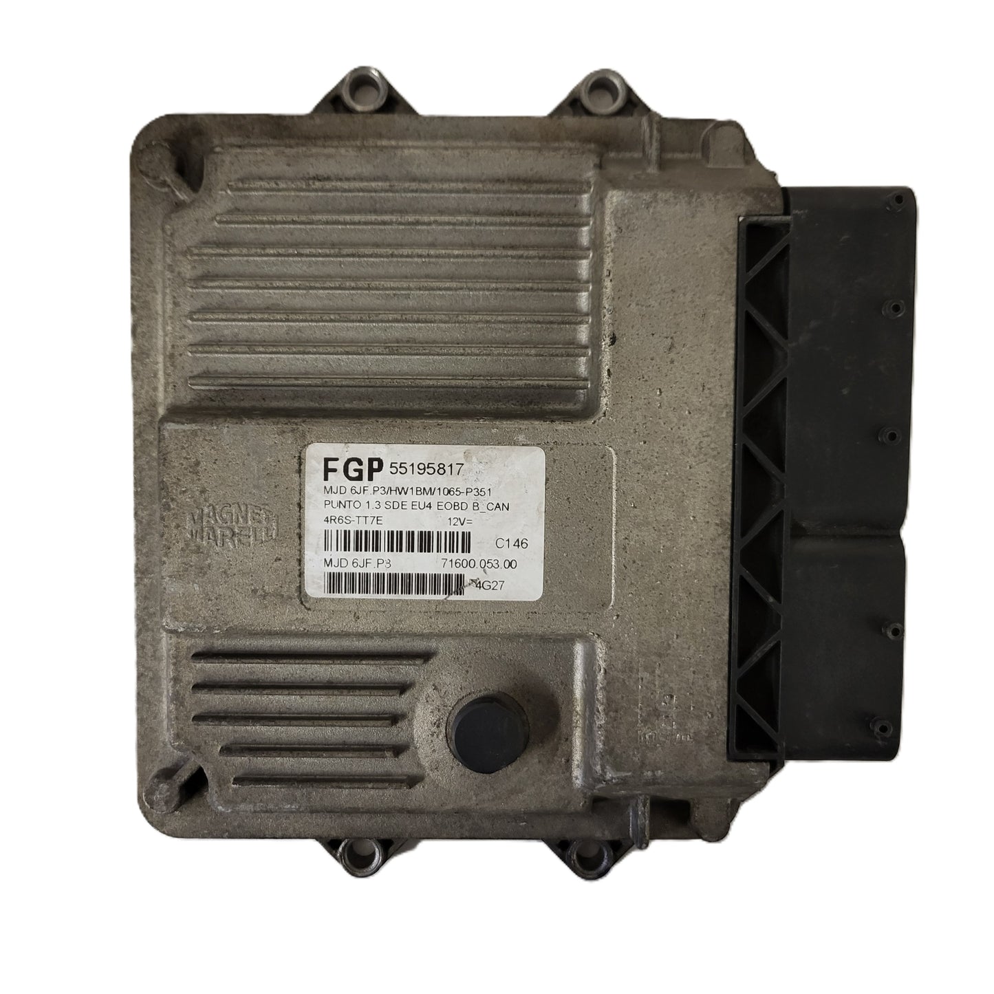 FIAT PUNTO ECU / MJD 6JF.P3 / 55195817 / HW1BM / 71600.053.00 / MAGNETI MARELLI