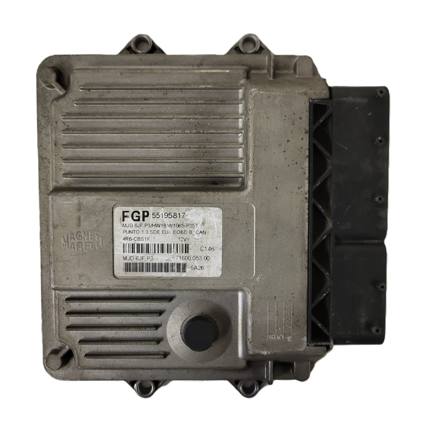 FIAT PUNTO ECU / MJD 6JF.P3 / 55195817 / HW1BM / 71600.053.00 / MAGNETI MARELLI