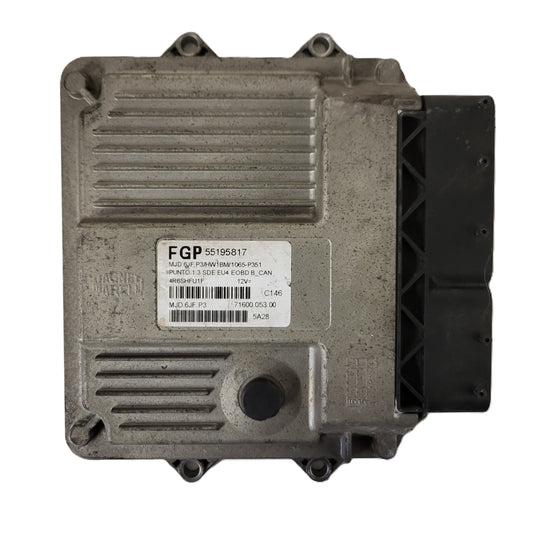 FIAT PUNTO ECU / MJD 6JF.P3 / 55195817 / HW1BM / 71600.053.00 / MAGNETI MARELLI