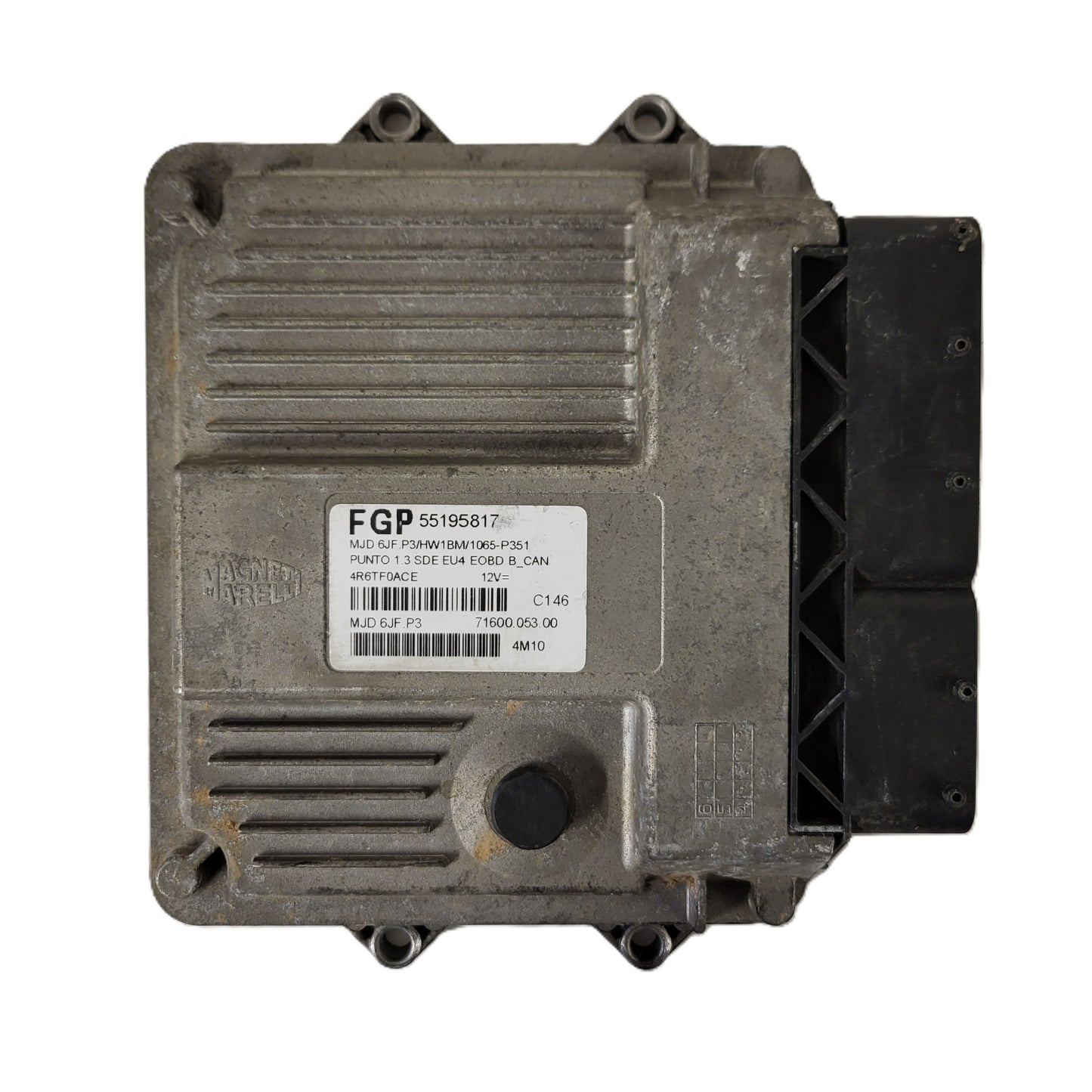 FIAT PUNTO ECU / MJD 6JF.P3 / 55195817 / HW1BM / 71600.053.00 / MAGNETI MARELLI