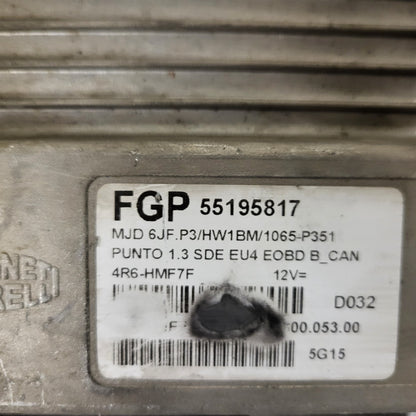 FIAT PUNTO ECU / MJD 6JF.P3 / 55195817 / HW1BM / 71600.053.00 / MAGNETI MARELLI