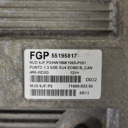 FIAT PUNTO ECU / MJD 6JF.P3 / 55195817 / HW1BM / 71600.053.00 / MAGNETI MARELLI