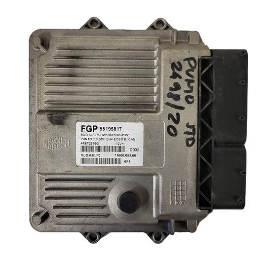 FIAT PUNTO ECU / MJD 6JF.P3 / 55195817 / HW1BM / 71600.053.00 / MAGNETI MARELLI