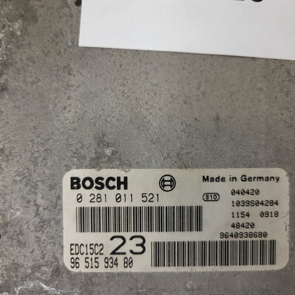 Citroen Xsara ECU / 0281011521 / 9651593480 / BOSCH - C16-20 - 2