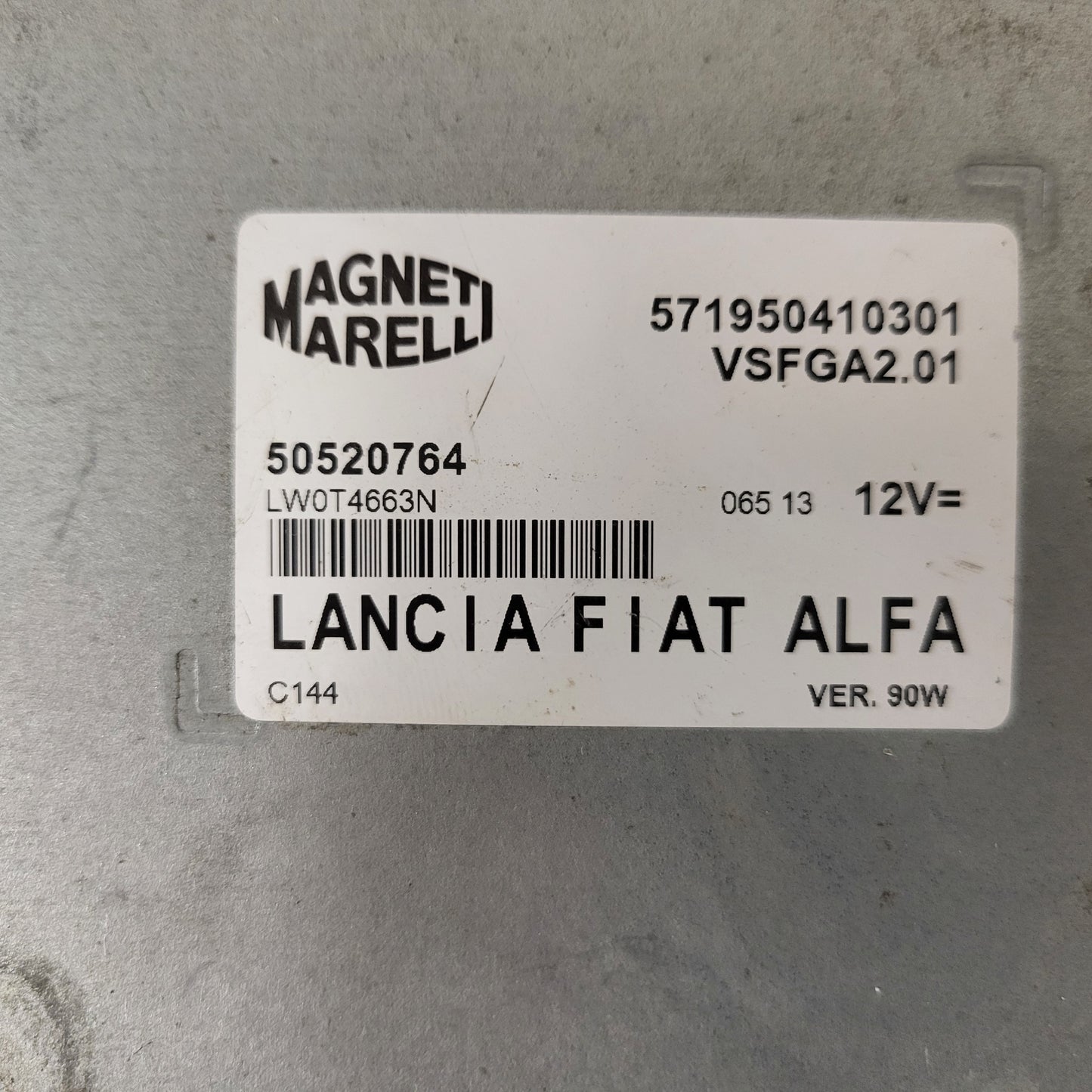 FIAT ALFA ROMEO MODULE ECU / 50520764 / 571950410301 / VSFGA2.01 / RADIO