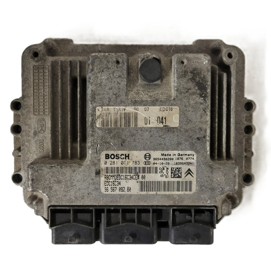 Peugeot Citroen ECU / 0281011783 / 9656709780 / EDC16C34 / 9654490280 / BOSCH